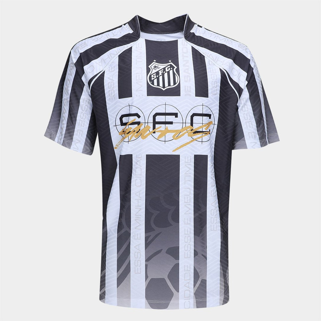 Camisa Polo Santos Eu Vim de Santos Masculina - Branco