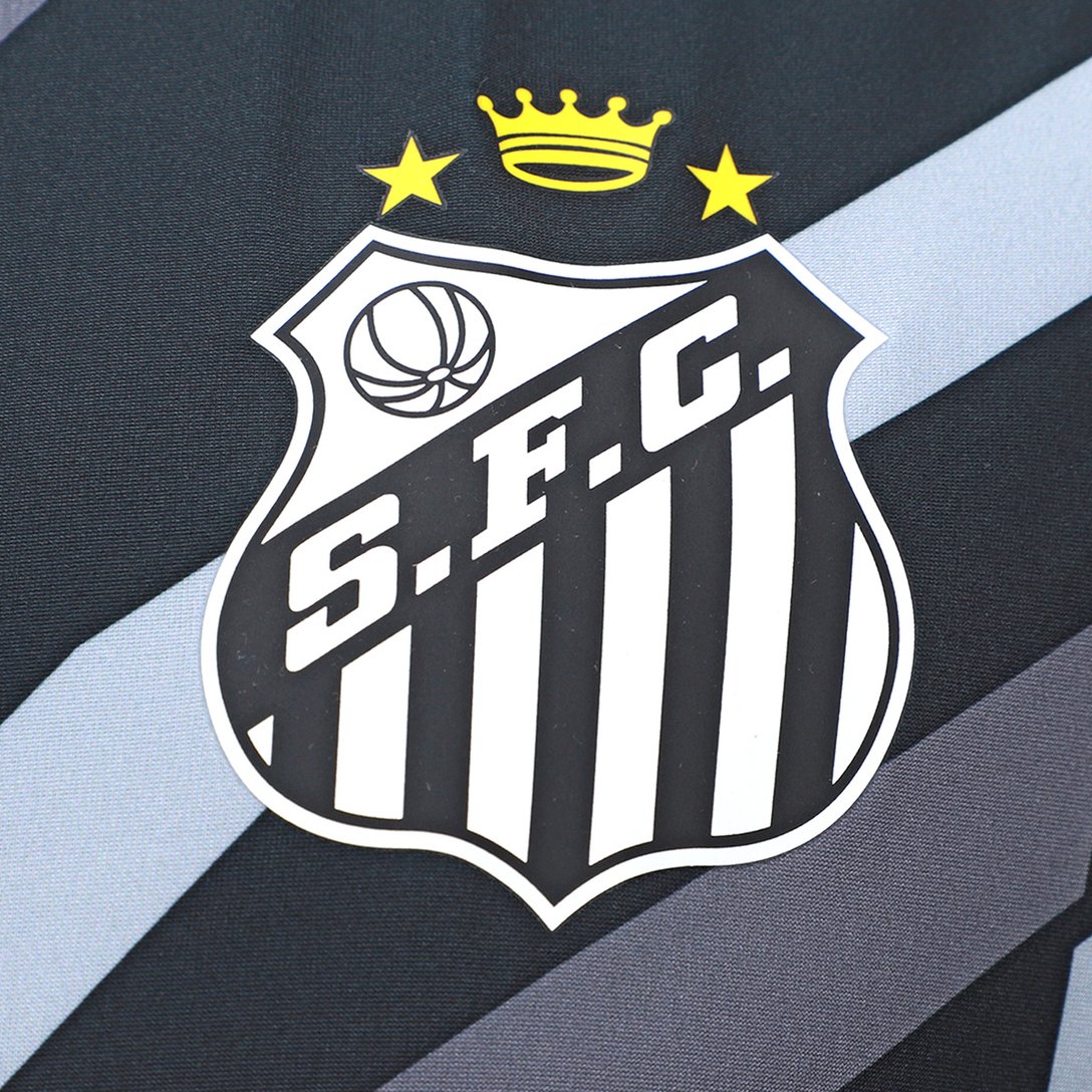 Camisa Santos 26/27 Aquecimento Umbro Masculina - Preto+Branco