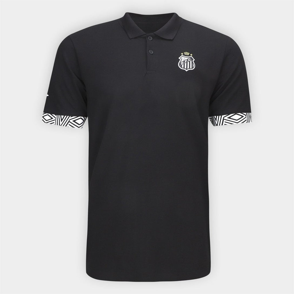 Camisa Polo Santos 26/27 Viagem Umbro Masculina - Preto