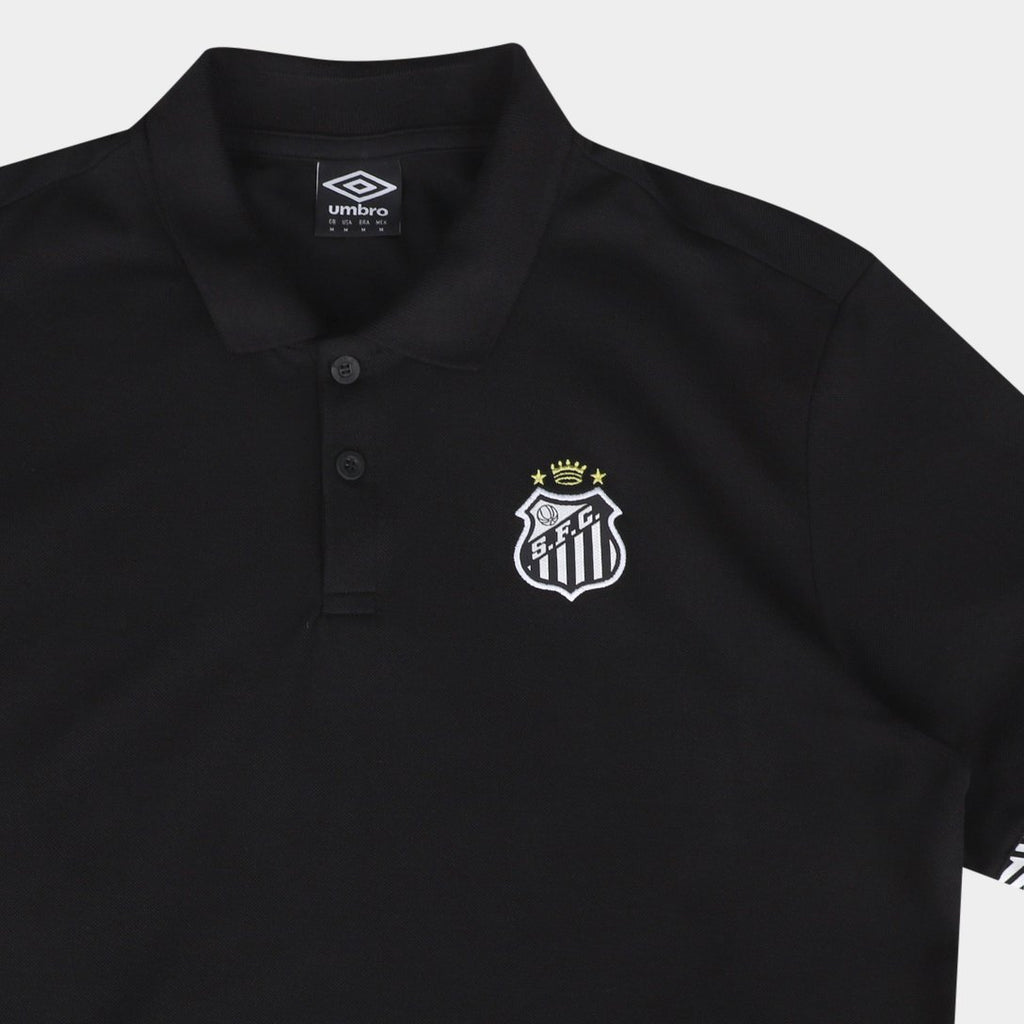 Camisa Polo Santos 26/27 Viagem Umbro Masculina - Preto