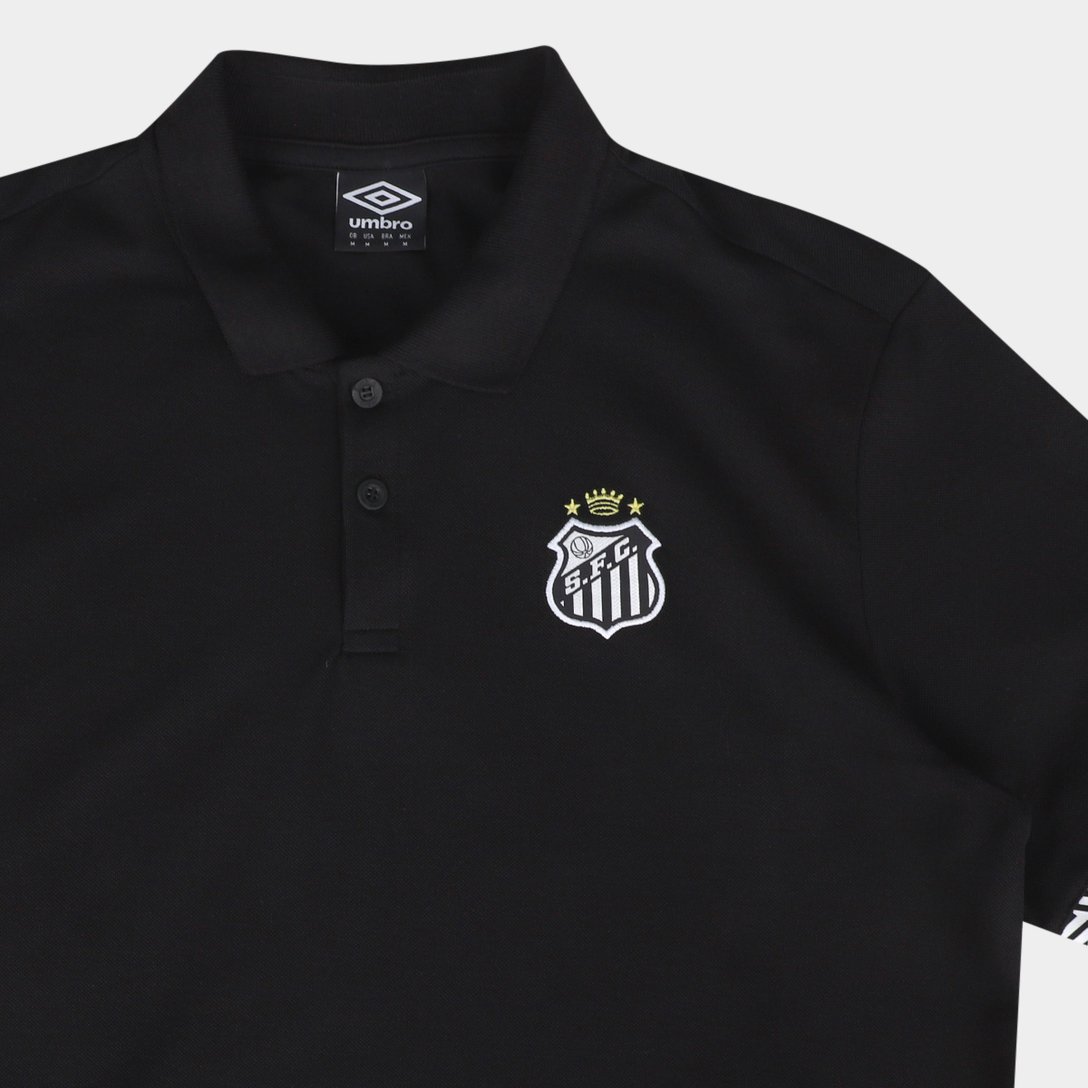 Camisa Polo Santos 26/27 Viagem Umbro Masculina - Preto