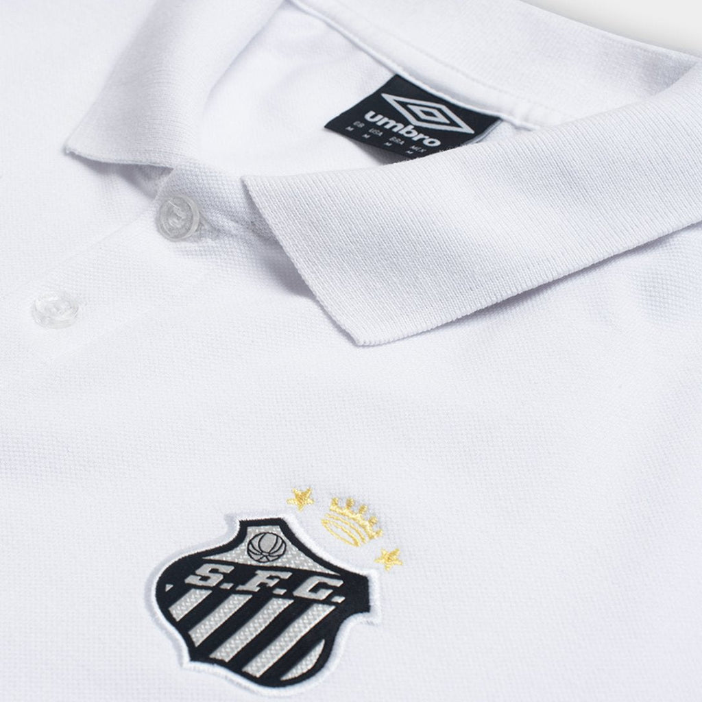 Camisa Polo Santos 26/27 Viagem Umbro Masculina - Branco