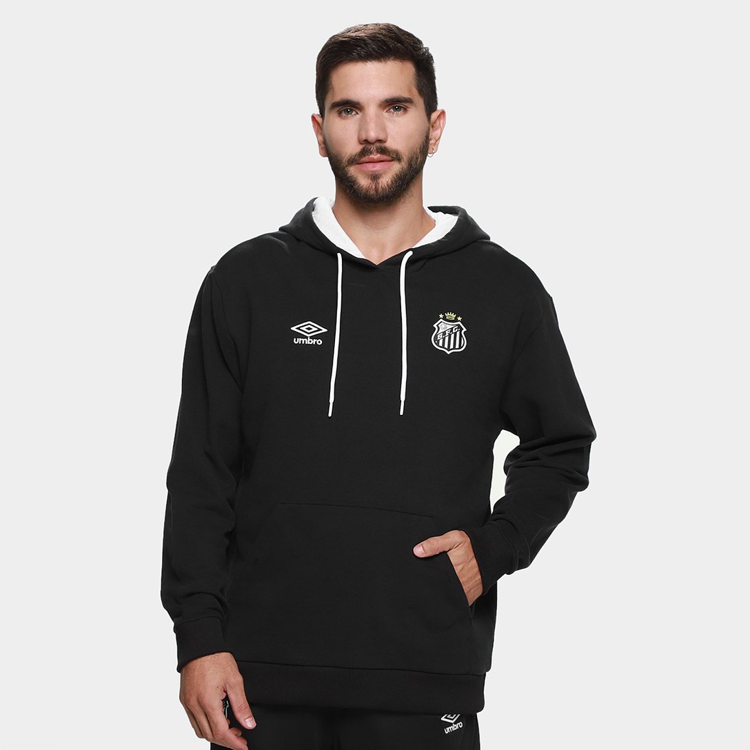 Casaco Santos 26/27 Viagem Umbro - Preto+Branco
