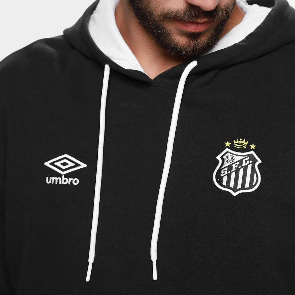 Casaco Santos 26/27 Viagem Umbro - Preto+Branco