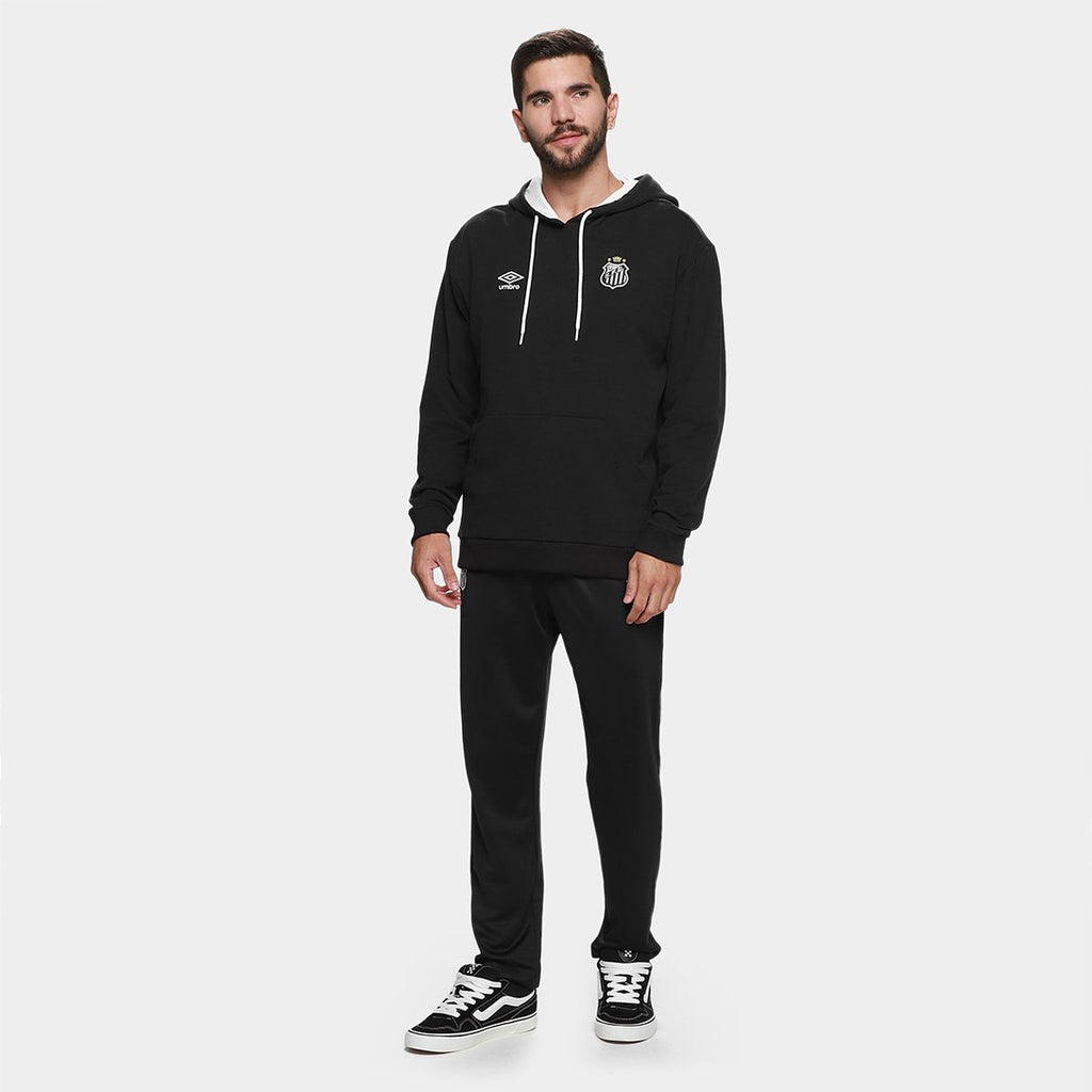 Casaco Santos 26/27 Viagem Umbro Masculino - Preto+Branco