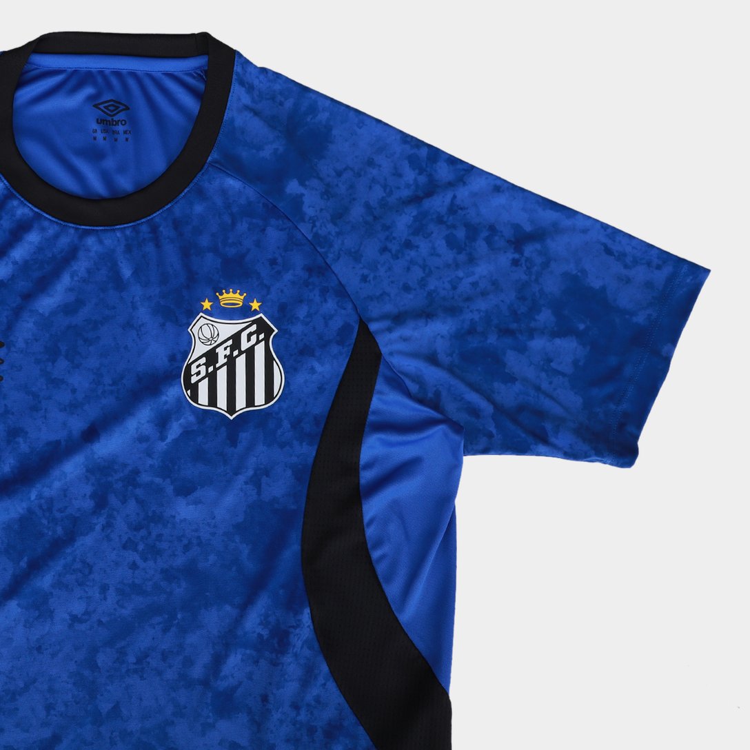 Camisa Santos Treino 26/27 Umbro Masculina - Azul+Preto
