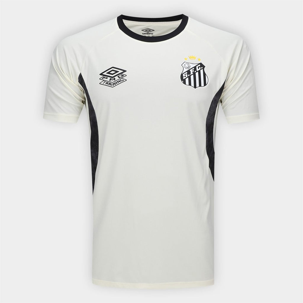 Camisa Santos Treino 26/27 Umbro Masculina - Off White+Preto