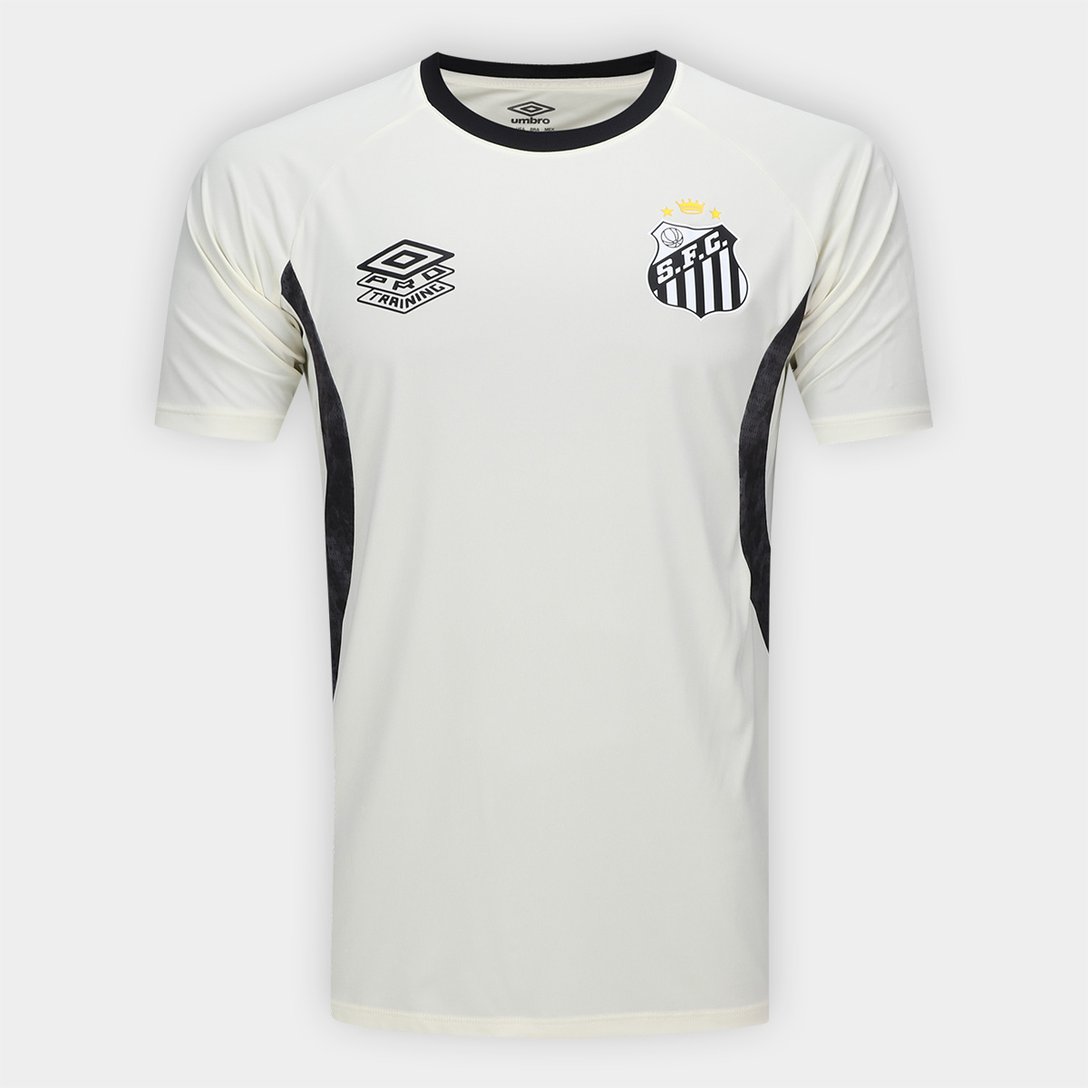 Camisa Santos Treino 26/27 Umbro Masculina - Off White+Preto