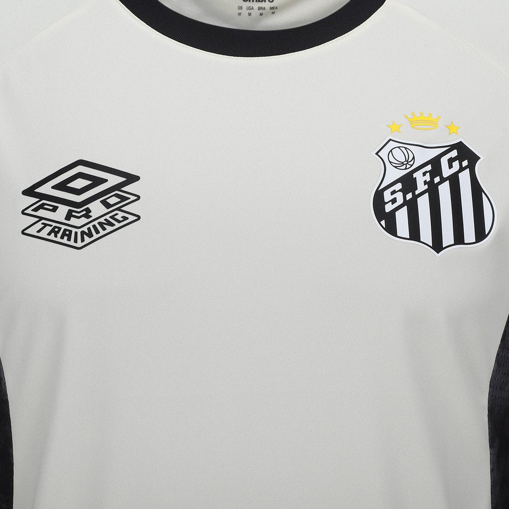 Camisa Santos Treino 26/27 Umbro Masculina - Off White+Preto
