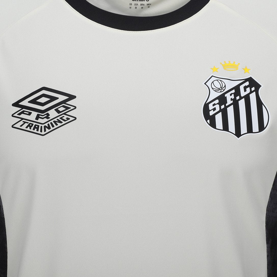 Camisa Santos Treino 26/27 Umbro Masculina - Off White+Preto