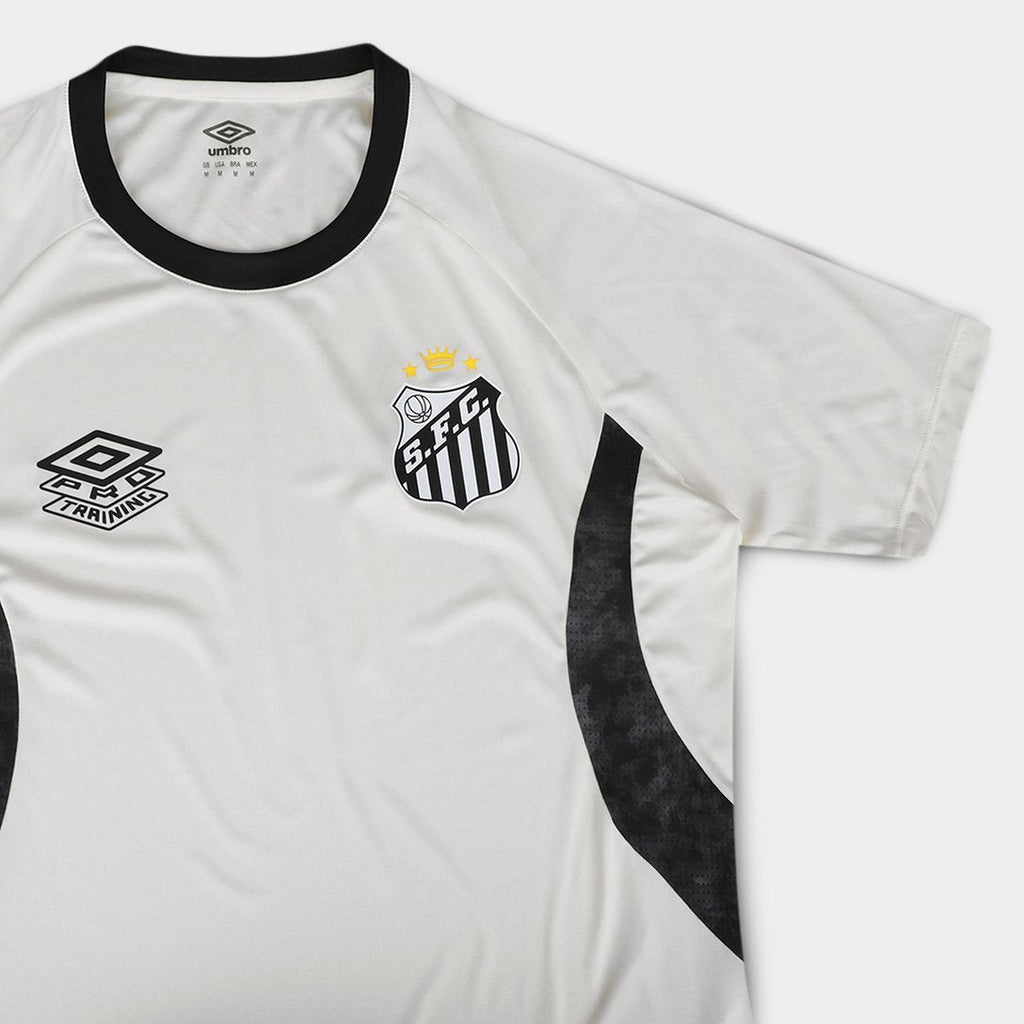 Camisa Santos Treino 26/27 Umbro Masculina - Off White+Preto